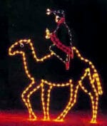 10' Red Wise Man With Camel Holiday Light Display