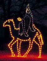 10 FOOT SILHOUETTE WISE MAN with CAMEL (BLUE ROBE)