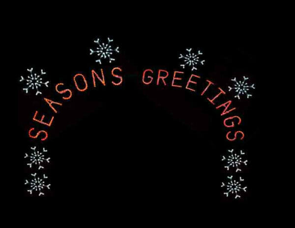 17' Seasons Greetings Arch Holiday Light Display