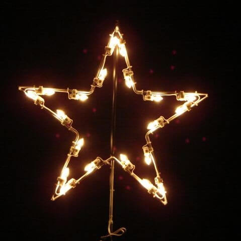 2' 5 Point Star Holiday Light Display