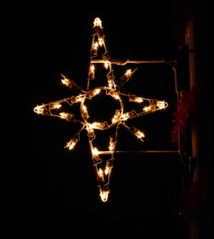 3' Silhouette Star Snowflake Holiday Light Display