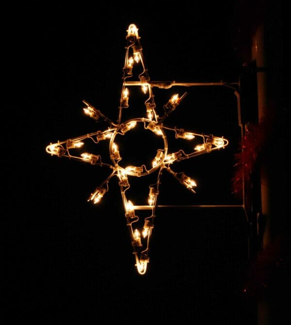3' Silhouette Star Snowflake Holiday Light Display