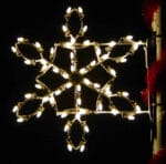 3' Teardrop Snowflake Holiday Light Display
