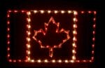 3' Canadian Flag Holiday Light Display