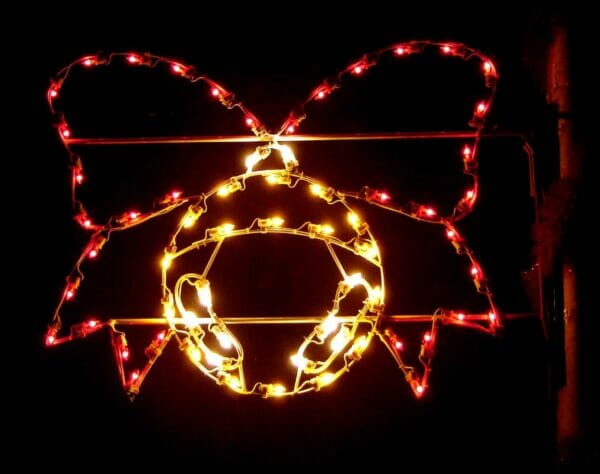 3.5' Silhouette Jingle Bell With Bow Holiday Light Display