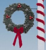 4' Deluxe Garland Wreath Pole Mount Holiday Light Display