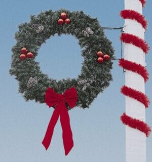 4' Deluxe Garland Wreath Pole Mount Holiday Light Display