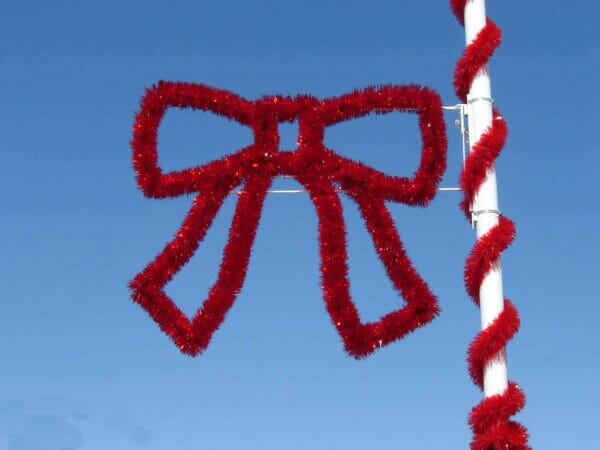 4' Economy Garland Bow Pole Mount Holiday Light Display