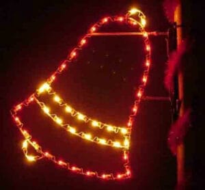 4' Silhouette Bell Holiday Light Display