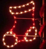 4' Silhouette Stocking Holiday Light Display