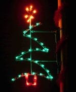 4' Zig Zag Christmas Tree Pole Mount Holiday Light Display