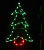 4' Christmas Tree Pole Mount Holiday Light Display