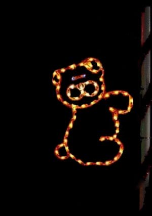 4.5' Bear Pole Mount Holiday Light Display
