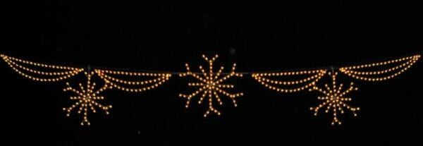 40' Snowflake Skyline Holiday Light Display