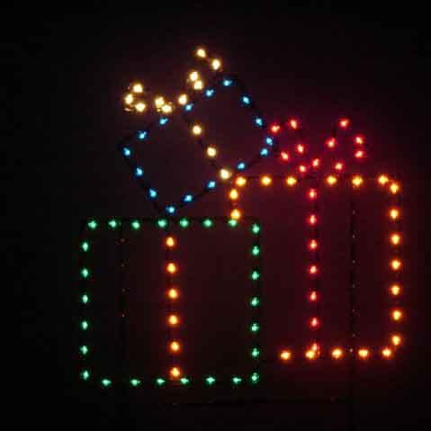 5' Cluster Of Packages Holiday Light Display