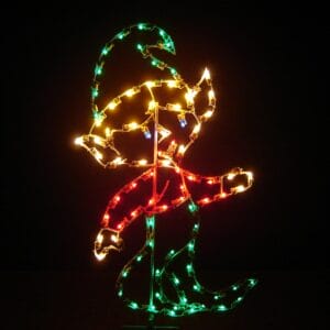 5' Elf Running Holiday Light Display