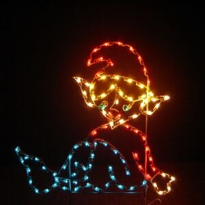5' Elf Sitting Holiday Light Display