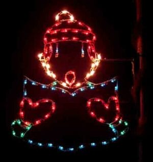 5' Boy Caroler With Book Pole Mount Holiday Light Display