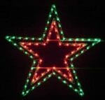 5' Silhouette Double Star Holiday Light Display