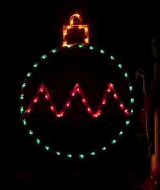 5' Silhouette Ball Ornament Holiday Light Display