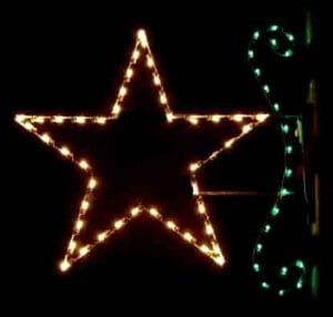 5' Silhouette Star With Enhancer Holiday Light Display