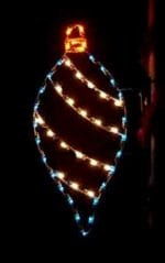 5' Silhouette Teardrop Ornament Holiday Light Display