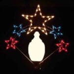 5' Five Star Lamppost Holiday Light Display