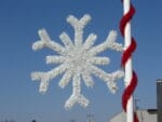 5' Silhouette Garland Snowflake Holiday Light Display
