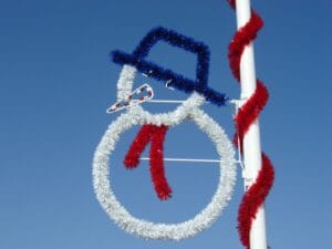 5' Garland Snowman Pole Mount Holiday Light Display