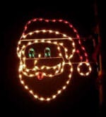 5' Santa Face Pole Mount Holiday Light Display