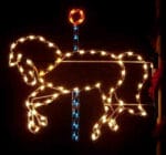 5' Carousel Horse Pole Mount Holiday Light Display