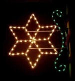 5' Silhouette Snowflake With Enhancer Holiday Light Display