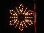 6' Flower Snowflake Pole Mount Holiday Light Display