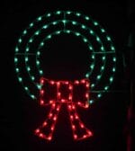 5' Silhouette Wreath Holiday Light Display