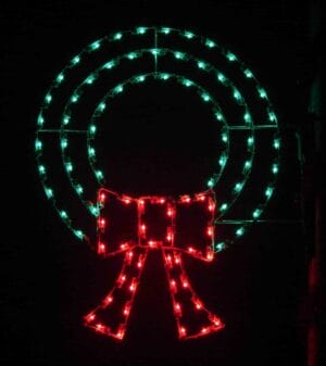 5' Silhouette Wreath Holiday Light Display