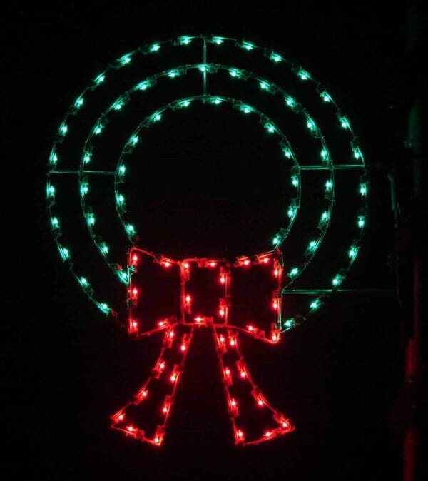 5' Silhouette Wreath Holiday Light Display