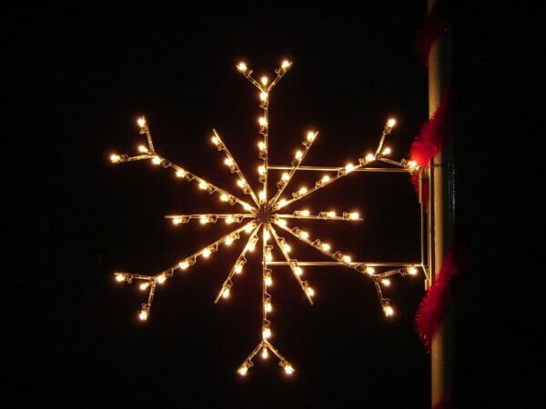 5' Silhouette Standard Snowflake Holiday Light Display