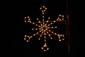 5' Silhouette Winter Snowflake Holiday Light Display