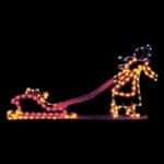 5' Girl With Sled Holiday Light Display