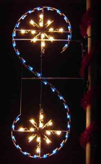 5.5' Silhouette Starburst Scroll Holiday Light Display