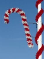 6' Garland Candy Cane Holiday Light Display