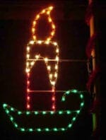 6' Abstract Candle Pole Mount Holiday Light Display