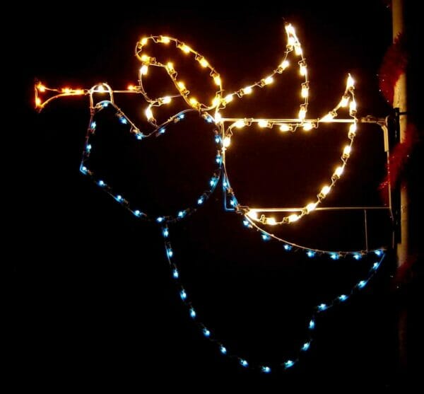 6' Designer Series Angel Pole Mount Holiday Light Display