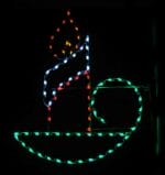 6' Designer Candle Pole Mount Holiday Light Display