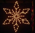 6' Silhouette Diamond Snowflake Holiday Light Display