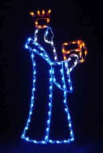 6' Blue King With Chest Holiday Light Display