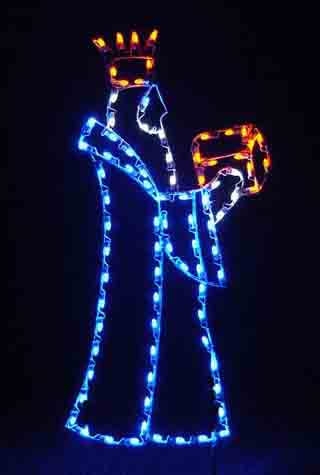 6' Blue King With Chest Holiday Light Display