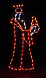 6' Pink King With Jar Holiday Light Display