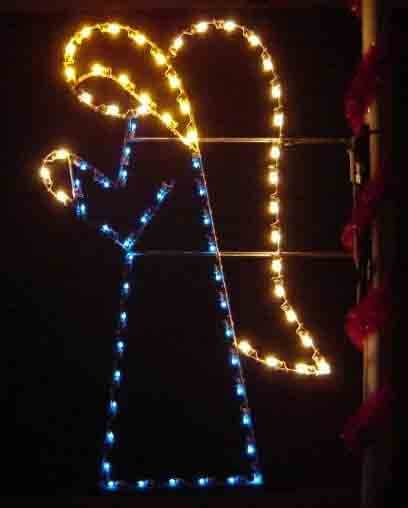 6' Praying Angel Pole Mount Holiday Light Display