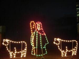 6 FOOT SILHOUETTE SHEPHERD SCENE